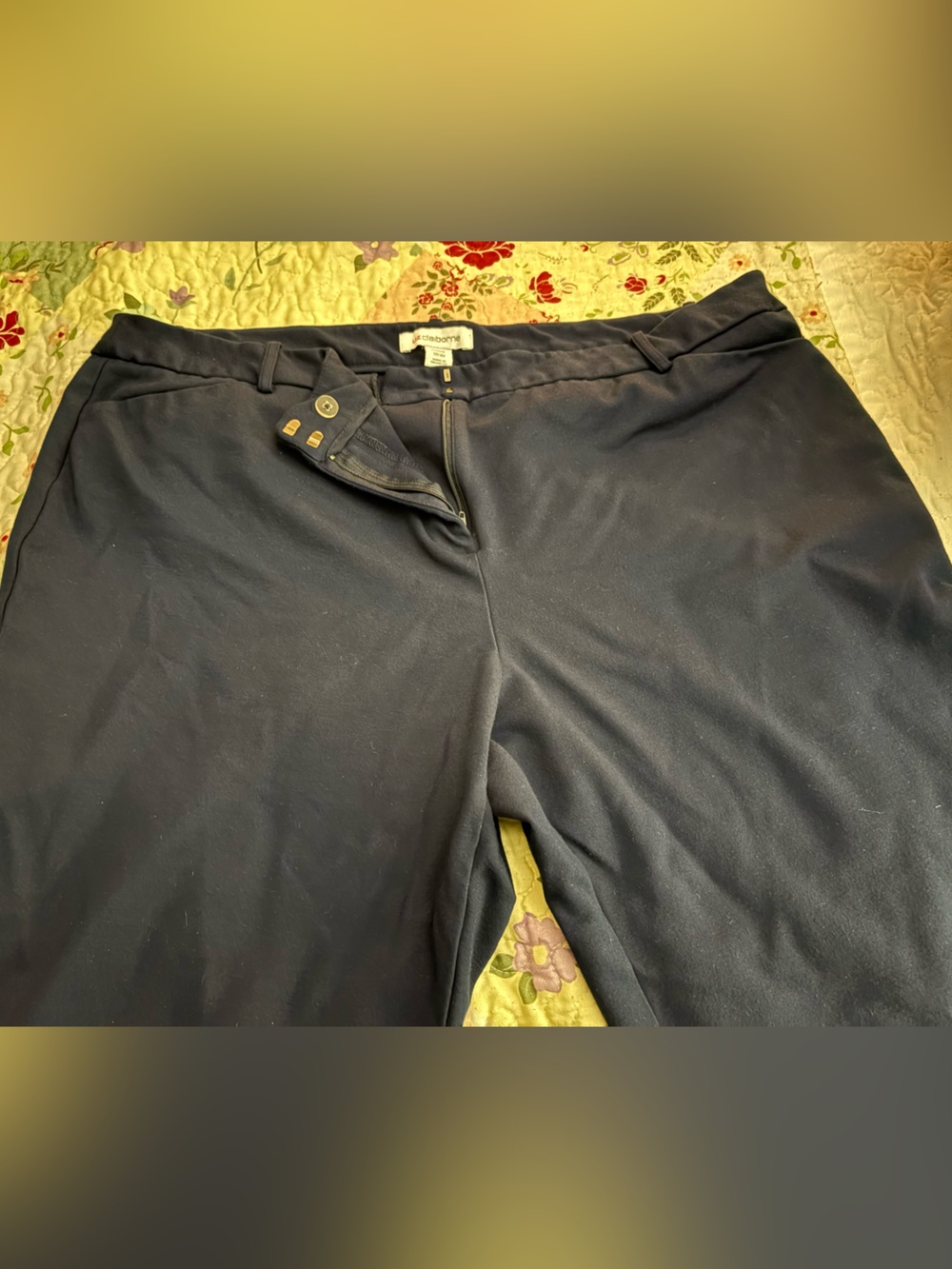 Liz Claiborne Navy Cropped Dress Pants